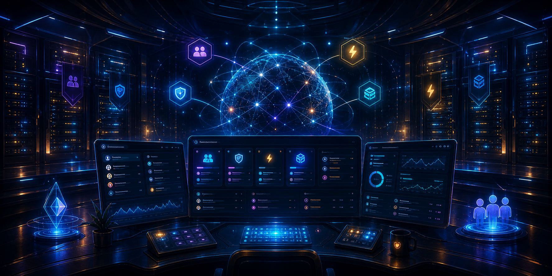 AMP Community Hub command center art