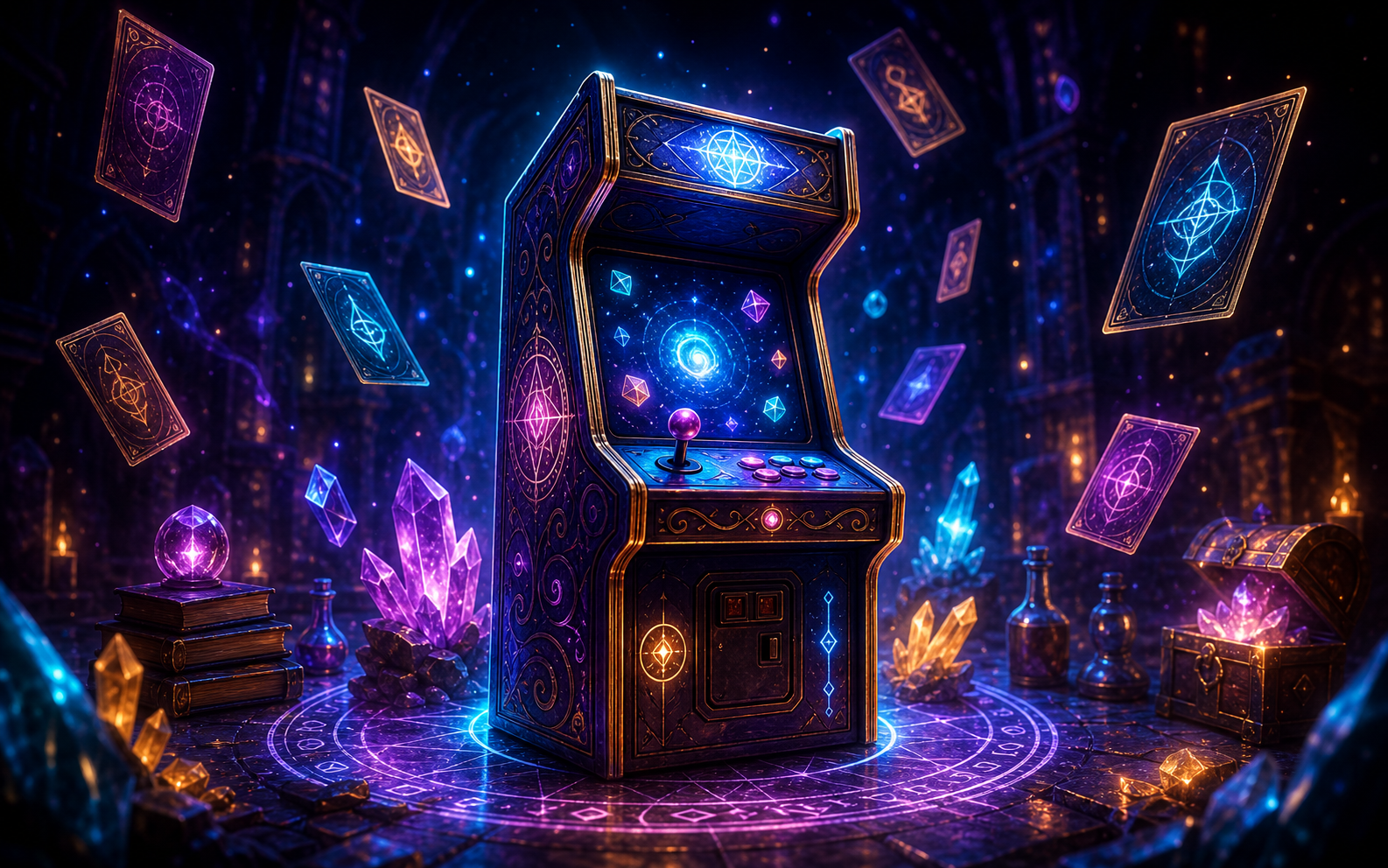 Arcane Arcade magical cabinet art