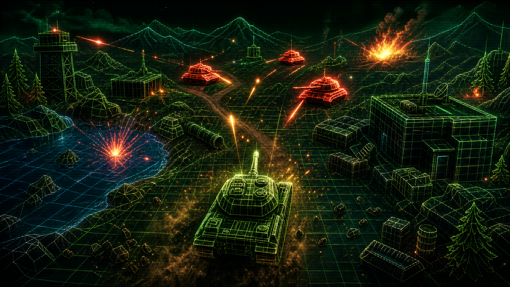 RetroTank battle art