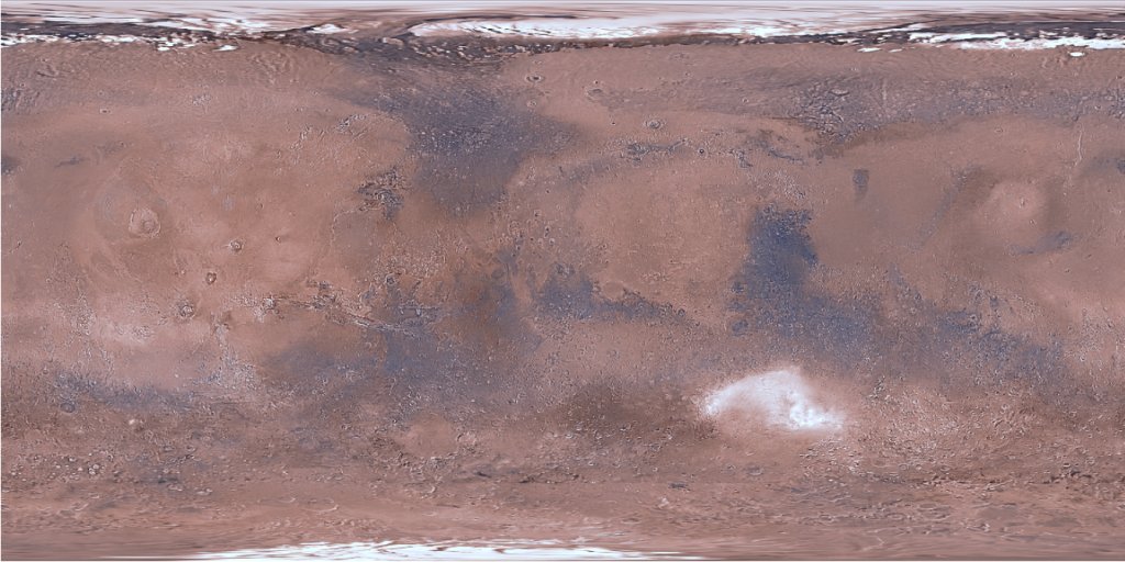 Mars global colour map from Viking imagery
